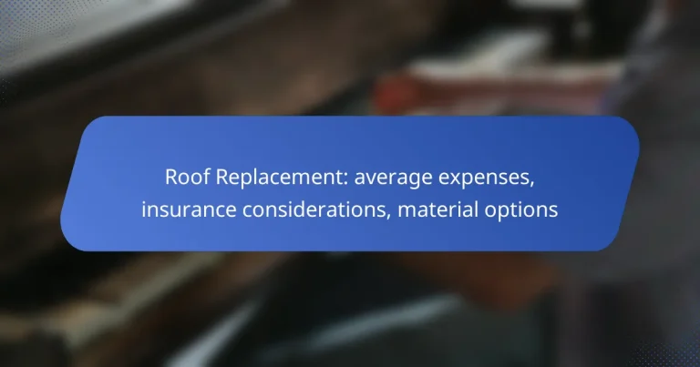 Roof Replacement: average expenses, insurance considerations, material options