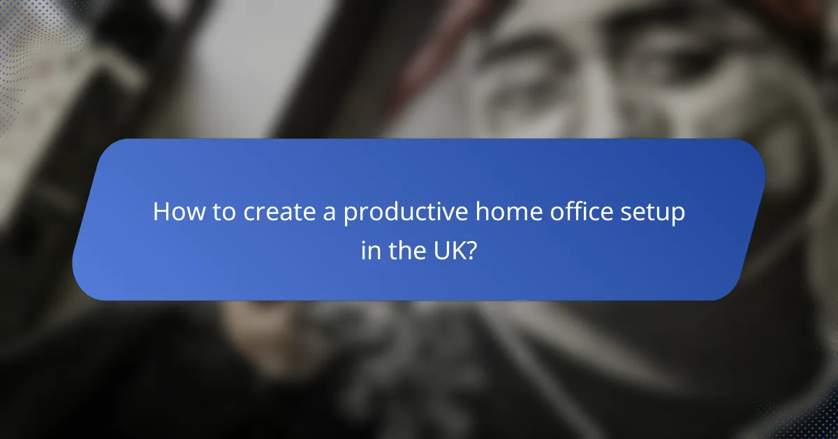 How to create a productive home office setup in the UK?