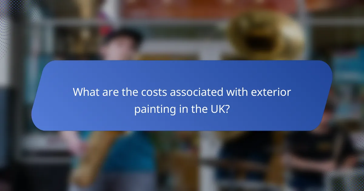 What are the costs associated with exterior painting in the UK?