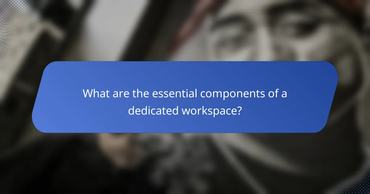 What are the essential components of a dedicated workspace?